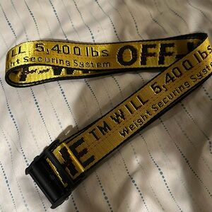 Off white industrial belt